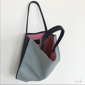 Geometric Genuine Leather Tote Bag by Lettoli